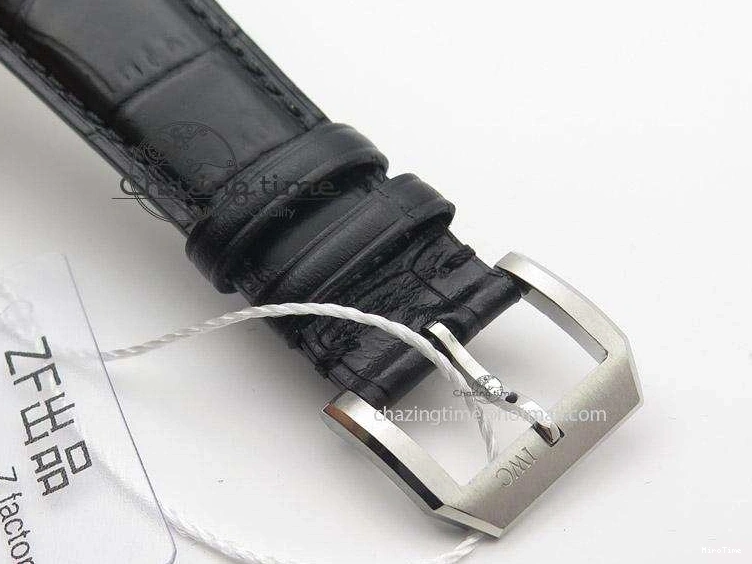 MIROTIME 0501 Sustainable Portuguese IW545408 White Dial ZF 1:1 Best Edition On Dark Blue Leather Strap 7335